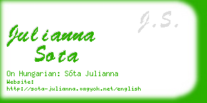 julianna sota business card